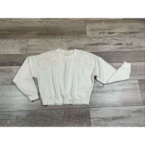 American Eagle ladies cute white sweatshirt size S